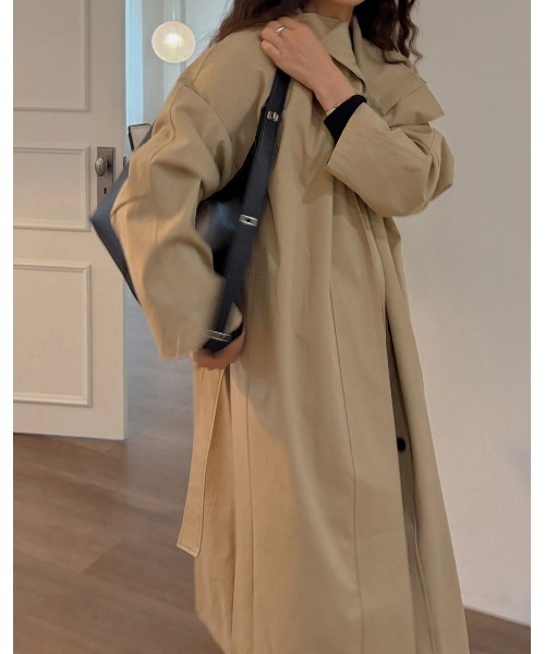 FAVORITO（ファヴォリート）の「シングルブレストウエストマークコート（その他アウター・レディース・ベージュ/モカ・F）」の11枚目の写真
