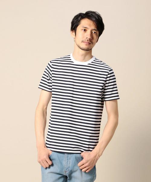 BEAUTY&YOUTH UNITED ARROWS（ビューティーアンドユースユナイテッドアローズ）の「BY ハイゲージ ボーダーカットソー◆（Tシャツ/カットソー・メンズ・ブラック/ライトグレー/ネイビー・X-LARGE/LARGE/SMALL/MEDIUM）」の3枚目の写真