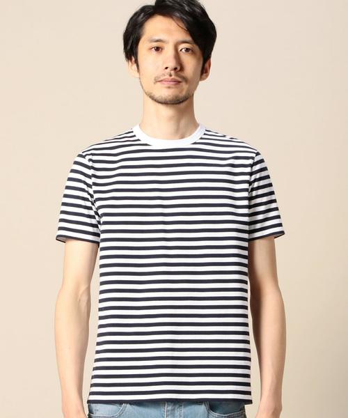 BEAUTY&YOUTH UNITED ARROWS（ビューティーアンドユースユナイテッドアローズ）の「BY ハイゲージ ボーダーカットソー◆（Tシャツ/カットソー・メンズ・ブラック/ライトグレー/ネイビー・X-LARGE/LARGE/SMALL/MEDIUM）」の12枚目の写真