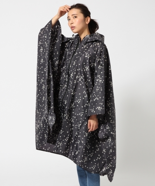 GLOBAL WORK（グローバルワーク）の「レインポンチョ/715360 （ポンチョ・レディース・ブラック/カーキ・FREE）」の2枚目の写真