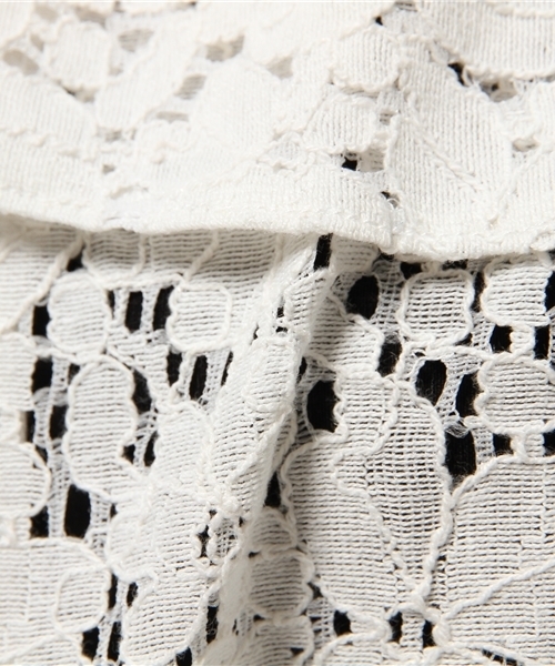 one after another NICE CLAUP（ワンアフターアナザーナイスクラップ）の「いろいろ素材ザビエルブラウス（シャツ/ブラウス・レディース・ネイビー/オフホワイト/ブラック/ピンク・FREE）」の6枚目の写真