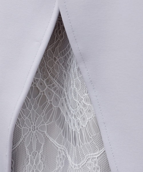 PourVous（プールヴー）の「タイト フォーマル セレモニー ロング丈&結婚式 フリル セットアップ パーティー パンツドレス オケージョンドレス お呼ばれ 七五三 ママ お宮参り 学校行事 二次会 成人式 （パンツドレス・レディース・ブラック/ネイビー/グレー・XL/L/M/S/XXL/4L）」の8枚目の写真