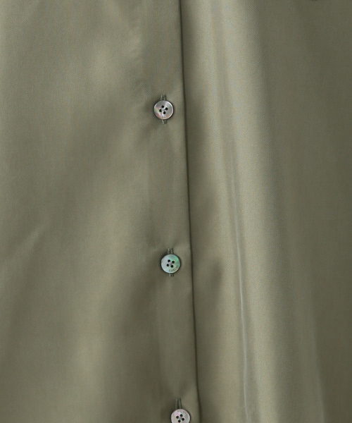 qualite（カリテ）の「ドレープビックブラウス（シャツ/ブラウス・レディース・ダークブラウン/カーキ・2）」の9枚目の写真