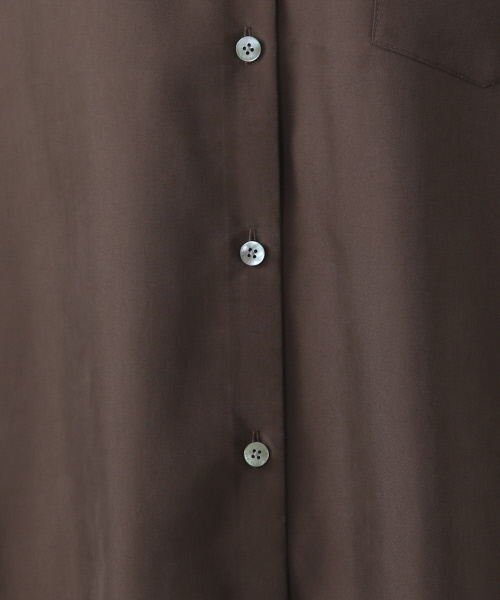 qualite（カリテ）の「ドレープビックブラウス（シャツ/ブラウス・レディース・ダークブラウン/カーキ・2）」の11枚目の写真