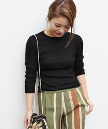 FIGARO Paris | 16G シルク リブクルーネック プルオーバー◆(ニット/セーター)