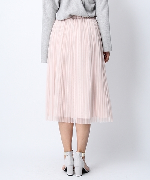 Andemiu（アンデミュウ）の「【リバーシブル!】チュールプリーツ２ＷＡＹスカート749652（スカート・レディース・ピンク/ブルー/グレー・FREE）」の4枚目の写真