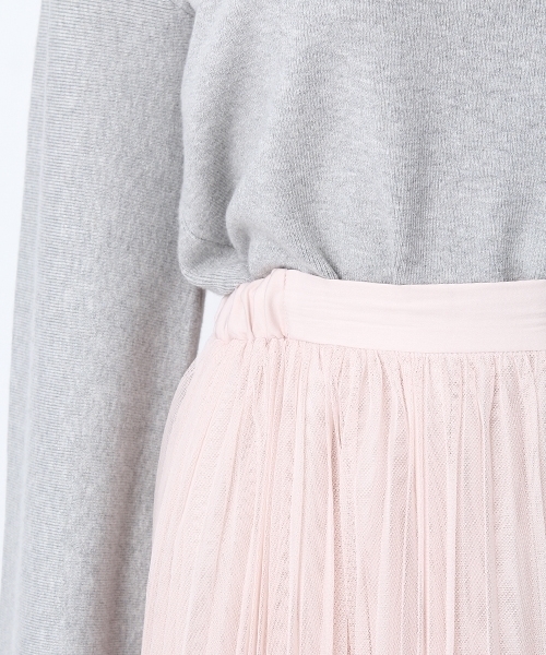 Andemiu（アンデミュウ）の「【リバーシブル!】チュールプリーツ２ＷＡＹスカート749652（スカート・レディース・ピンク/ブルー/グレー・FREE）」の6枚目の写真