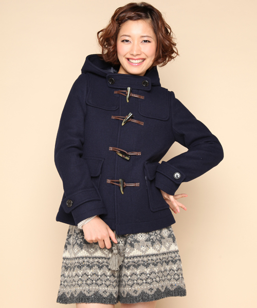 Ray BEAMS（レイビームス）の「Ray BEAMS / 綾メルトン ショートダッフルコート（ダッフルコート・レディース・ブラック/グレー/ネイビー/キャメル/レッド・0/1）」の3枚目の写真