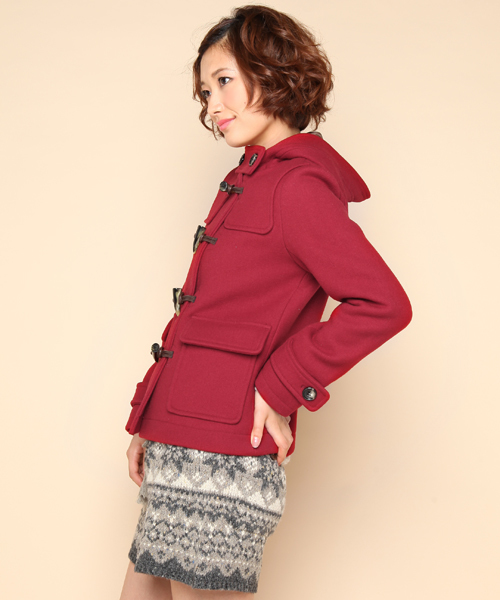 Ray BEAMS（レイビームス）の「Ray BEAMS / 綾メルトン ショートダッフルコート（ダッフルコート・レディース・ブラック/グレー/ネイビー/キャメル/レッド・0/1）」の10枚目の写真