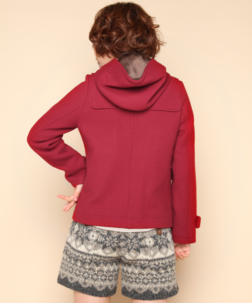 【新品】Ray BEAMS/レイビームス メルトン ショートダッフルコート 赤 Ray BEAMS（レイビームス）の「Ray BEAMS / NEWメルトンショート