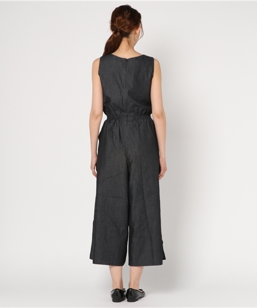 Denime(ドゥニーム)の「ダンガリーロンパース(サロペット/オーバーオール・レディース・ライトインディゴブルー/ブラック系その他・FREE)」の11枚目の写真