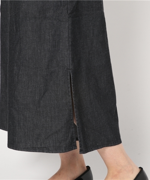 Denime(ドゥニーム)の「ダンガリーロンパース(サロペット/オーバーオール・レディース・ライトインディゴブルー/ブラック系その他・FREE)」の6枚目の写真