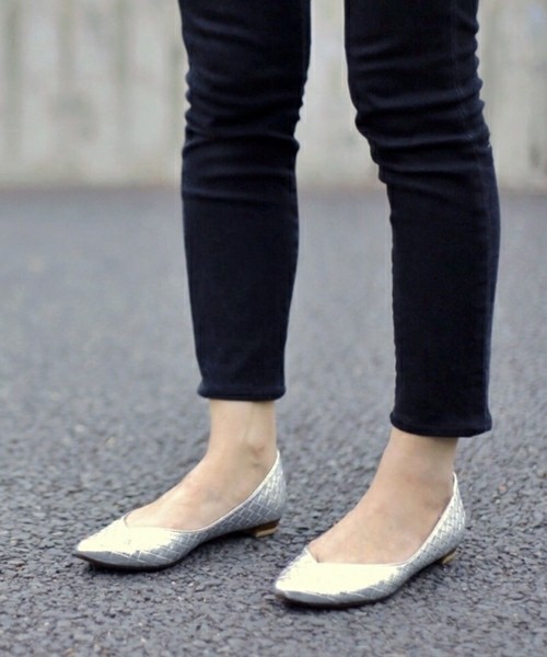 LE TALON（ルタロン）の「2cmバイアスメッシュポインテッド◆（その他シューズ・レディース・ネイビー/シルバー/キャメル/ブラック/グレー/ブラウン系その他/タン・24cm/23.5cm/23cm/24.5cm/22.5cm/22cm/25cm/21.5/25.5cm）」の7枚目の写真