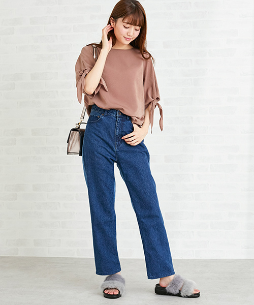 N.（N. Natural Beauty Basic）（エヌエヌナチュラルビューティーベーシック）の「バイカラーリメイクデニム（デニムパンツ・レディース・ブルー/ブラック・SMALL/MEDIUM）」の9枚目の写真