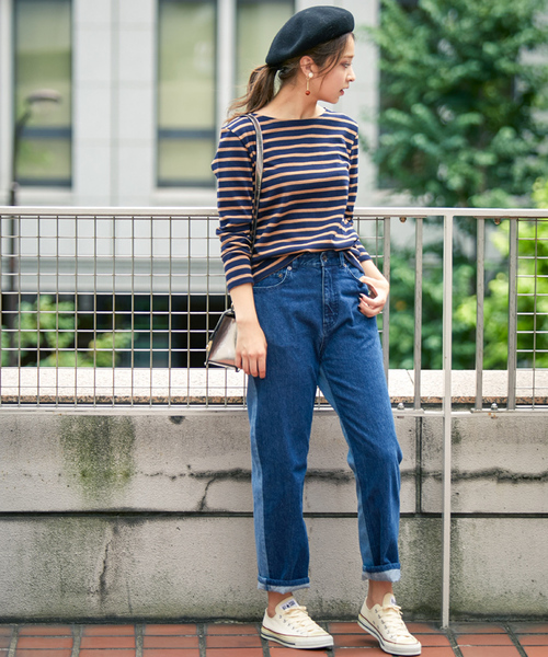 N.（N. Natural Beauty Basic）（エヌエヌナチュラルビューティーベーシック）の「バイカラーリメイクデニム（デニムパンツ・レディース・ブルー/ブラック・SMALL/MEDIUM）」の5枚目の写真