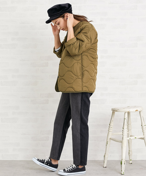 N.（N. Natural Beauty Basic）（エヌエヌナチュラルビューティーベーシック）の「バイカラーリメイクデニム（デニムパンツ・レディース・ブルー/ブラック・SMALL/MEDIUM）」の3枚目の写真