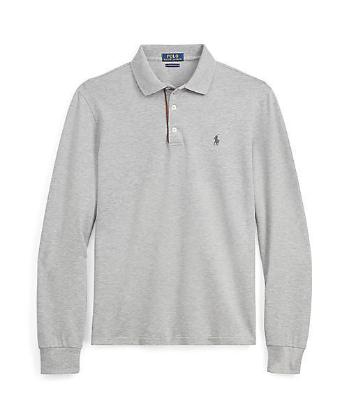 POLO RALPH LAUREN(ポロ ラルフ ローレン)の「カスタム スリムストレッチ メッシュ ポロシャツ(ポロシャツ・メンズ・ダークグレー/ブルー系9/ライトグレー・LARGE/MEDIUM/SMALL)」の2枚目の写真