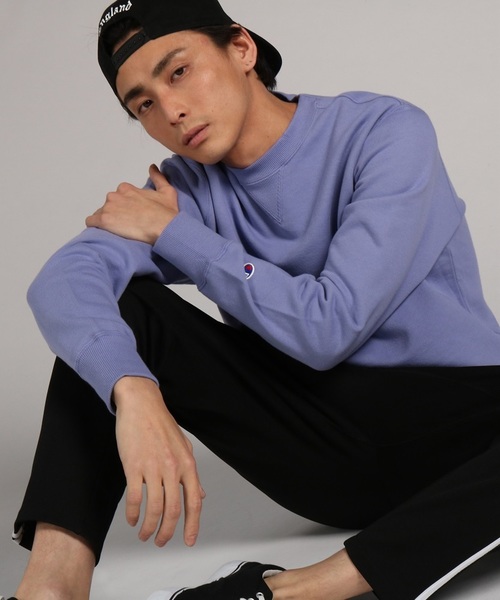 Champion（チャンピオン）の「【Champion】無地スウェット トレーナー（スウェット・メンズ・ブラック/ネイビー/グレー/オフホワイト/ピンク/ライトグリーン/イエロー/ライラック/サックスブルー/ダークグリーン/ベージュ/レッド/オレンジ/ワイン/その他/イエロー系その他/キナリ/ライトピンク・SMALL/MEDIUM/LARGE/X-LARGE）」の10枚目の写真