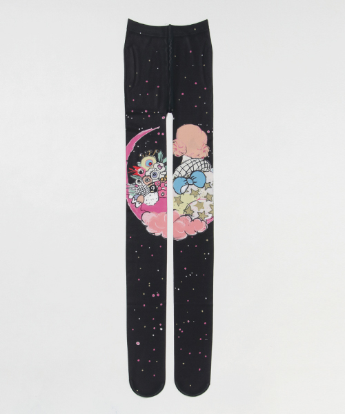 TSUMORI CHISATO（ツモリチサト）の「S ｺｽﾓｶﾞ-ﾙﾀｲﾂ（タイツ/ストッキング・レディース・オフホワイト/ブラック・フリー）」の4枚目の写真