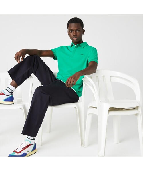LACOSTE(ラコステ)の「『Le Paris Polo』レギュラーフィット パリポロ 比翼ポロシャツ(ポロシャツ・メンズ・ブラウン/グレー/ホワイト/グレイッシュブルー/アイボリー/ボルドー/インディゴブルー/ネイビー/ライトブルー/スモークピンク/ブルー/グリーン/モスグリーン/レッド/ブラック/スカイブルー/ベビーピンク/アクア/シルバーグレー/カーキ/エメラルド/チョコ/ロイヤルブルー/ヘザーチャコール/セージグリーン/ベージュ/チャコールグレー/ブルー系その他/ダークグリーン/ライトベージュ/ライトピンク/ブルーグラス/モカ/サンドベージュ・5/3/4/2/6)」の18枚目の写真