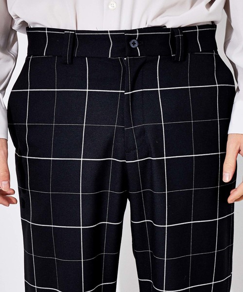 STUDIOUS（ステュディオス）の「【STUDIOUS】ランダムチェックテーパードパンツ（その他パンツ・メンズ・ブラック/ブラウン・1/2/3）」の3枚目の写真