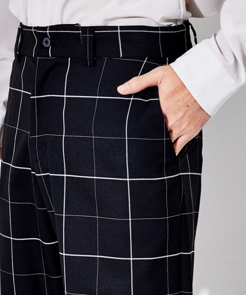 STUDIOUS（ステュディオス）の「【STUDIOUS】ランダムチェックテーパードパンツ（その他パンツ・メンズ・ブラック/ブラウン・1/2/3）」の4枚目の写真