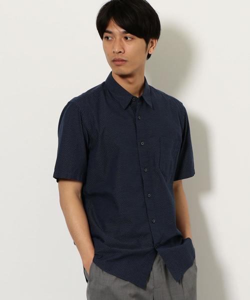 green label relaxing（グリーンレーベルリラクシング）の「CM サシコステッチ ナローレギュラー 半袖 シャツ（シャツ/ブラウス・メンズ・ネイビー/ホワイト/ロイヤルブルー・L/S/M）」の13枚目の写真