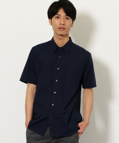 green label relaxing（グリーンレーベルリラクシング）の「CM サシコステッチ ナローレギュラー 半袖 シャツ（シャツ/ブラウス・メンズ・ネイビー/ホワイト/ロイヤルブルー・L/S/M）」の12枚目の写真