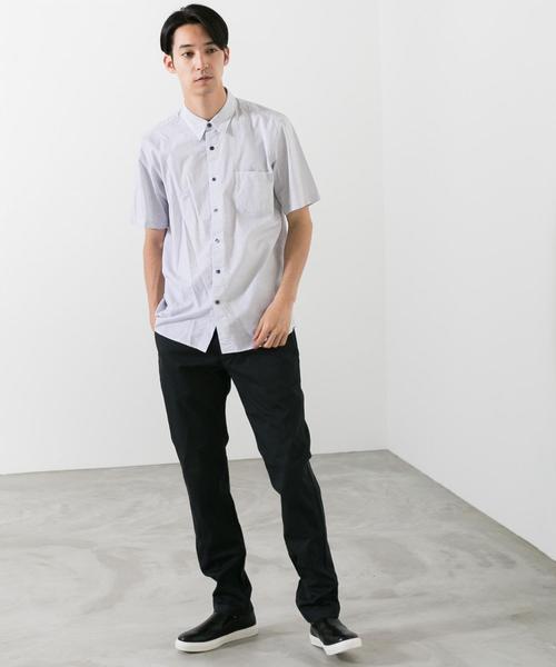 green label relaxing（グリーンレーベルリラクシング）の「CM サシコステッチ ナローレギュラー 半袖 シャツ（シャツ/ブラウス・メンズ・ネイビー/ホワイト/ロイヤルブルー・L/S/M）」の11枚目の写真