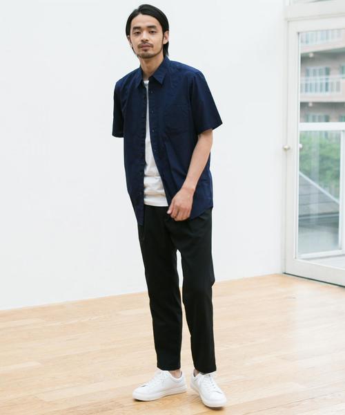 green label relaxing（グリーンレーベルリラクシング）の「CM サシコステッチ ナローレギュラー 半袖 シャツ（シャツ/ブラウス・メンズ・ネイビー/ホワイト/ロイヤルブルー・L/S/M）」の10枚目の写真