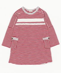 レースボーダーワンピース