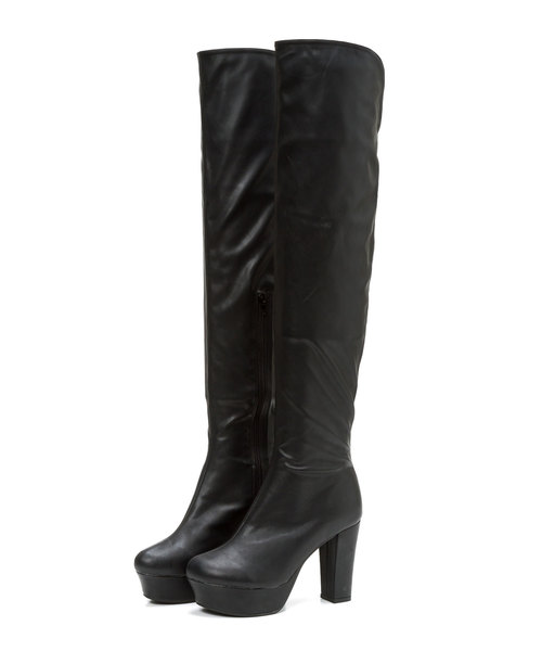 Newlyme（ニューリーミー）の「美脚フィットニーハイブーツ（ブーツ・レディース・ボルドー/ダークブラウン/クリアブラック/モカ/ブラック系その他2/ブラック/ベージュ/ブラック系その他/パープル/キャメル・22.5㎝/22cm/23.5㎝/23㎝/24.5㎝/24㎝/25.5cm/25㎝/26cm/21cm/21.5㎝/25cm/21.5cm）」の11枚目の写真