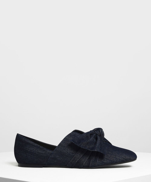 CHARLES & KEITH(チャールズ & キース)の「ノットディテールフラット / Knot Detail Flats(バレエシューズ・レディース・ブラック/ブルー/アイボリー・22.5cm/23cm/23.5cm/24.5cm/25cm/25.5cm)」の3枚目の写真