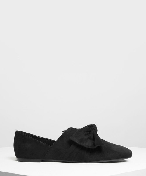 CHARLES & KEITH(チャールズ & キース)の「ノットディテールフラット / Knot Detail Flats(バレエシューズ・レディース・ブラック/ブルー/アイボリー・22.5cm/23cm/23.5cm/24.5cm/25cm/25.5cm)」の1枚目の写真