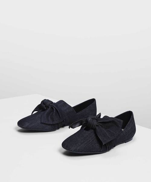 CHARLES & KEITH(チャールズ & キース)の「ノットディテールフラット / Knot Detail Flats(バレエシューズ・レディース・ブラック/ブルー/アイボリー・22.5cm/23cm/23.5cm/24.5cm/25cm/25.5cm)」の7枚目の写真