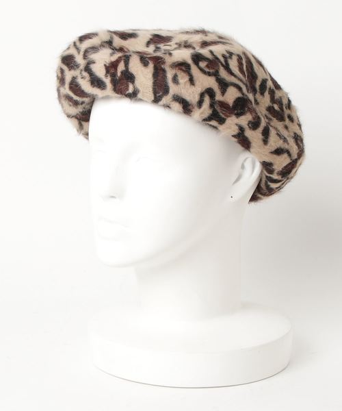 WEGO(ウィゴー)の「WEGO/アニマルアンゴラベレー帽(ハンチング/ベレー帽・レディース・ベージュ/ブラウン・FREE)」の5枚目の写真