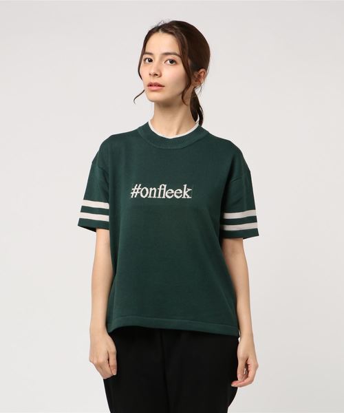 VENCEEXCHANGE（ヴァンスエクスチェンジ）の「スポーティーロゴニット（ニット/セーター・レディース・ホワイト/グリーン・M）」の7枚目の写真