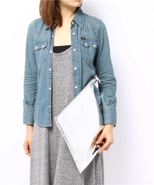 goa（ゴア）の「メタリッククラッチBag（クラッチバッグ・レディース・シルバー/ゴールド・FREE）」の3枚目の写真