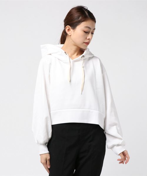 archives（アルシーヴ）の「ショートプルパーカ（パーカー・レディース・ブラック/ベージュ/オフホワイト/パープル・MEDIUM）」の2枚目の写真