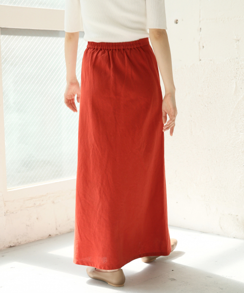 LOWRYS FARM(ローリーズファーム)の「フレンチリネンマーメイドスカート 831211(スカート・レディース・ブラック/ベージュ/レッド/アイボリー・FREE)」の16枚目の写真