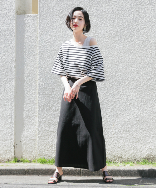 LOWRYS FARM(ローリーズファーム)の「フレンチリネンマーメイドスカート 831211(スカート・レディース・ブラック/ベージュ/レッド/アイボリー・FREE)」の20枚目の写真