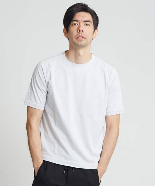 DESIGNWORKS（デザインワークス）の「トリアセリバーテリーTシャツ（Tシャツ/カットソー・メンズ・ライトグレー/ブラック・46/48/50）」の2枚目の写真