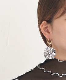 メタリックプレートピアス/metallic plate