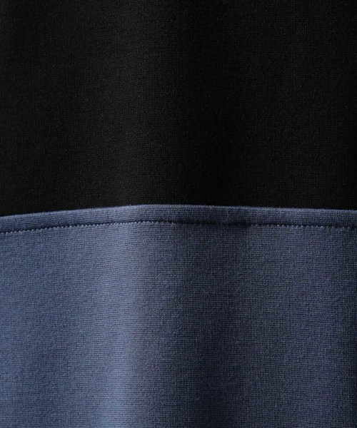 JUNRED(ジュンレッド)の「ポンチクルーネック切替ロンT(Tシャツ/カットソー・メンズ・ブラック系その他/ベージュ系その他/オレンジ系その他・S/M/L)」の6枚目の写真
