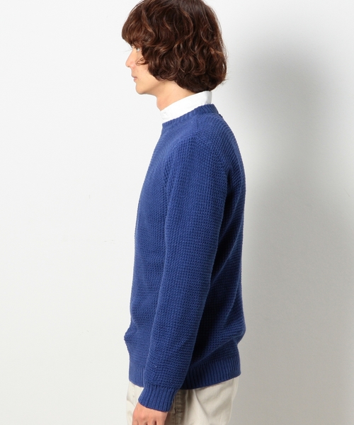 coen（コーエン）の「ワッフルニットクルーネックプルオーバー（ニット/セーター・メンズ・ホワイト/ブラック/コバルトブルー・MEDIUM/SMALL/X-LARGE/LARGE）」の12枚目の写真