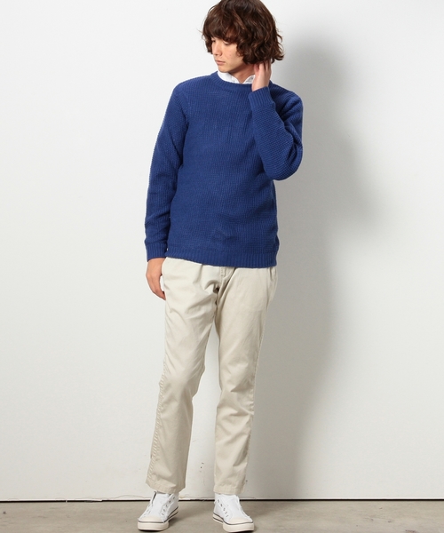 coen（コーエン）の「ワッフルニットクルーネックプルオーバー（ニット/セーター・メンズ・ホワイト/ブラック/コバルトブルー・MEDIUM/SMALL/X-LARGE/LARGE）」の13枚目の写真