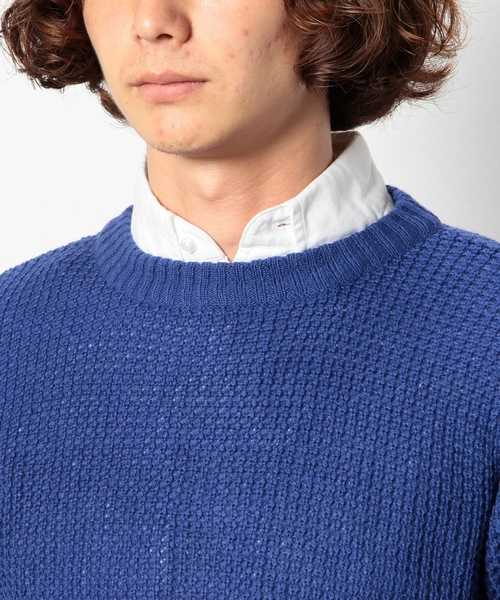 coen（コーエン）の「ワッフルニットクルーネックプルオーバー（ニット/セーター・メンズ・ホワイト/ブラック/コバルトブルー・MEDIUM/SMALL/X-LARGE/LARGE）」の14枚目の写真