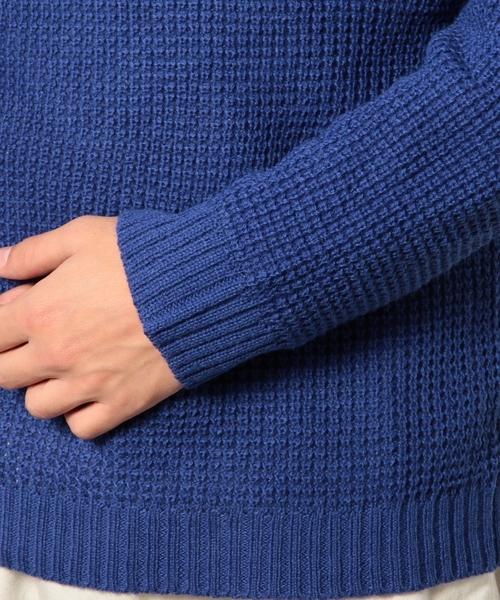 coen（コーエン）の「ワッフルニットクルーネックプルオーバー（ニット/セーター・メンズ・ホワイト/ブラック/コバルトブルー・MEDIUM/SMALL/X-LARGE/LARGE）」の15枚目の写真