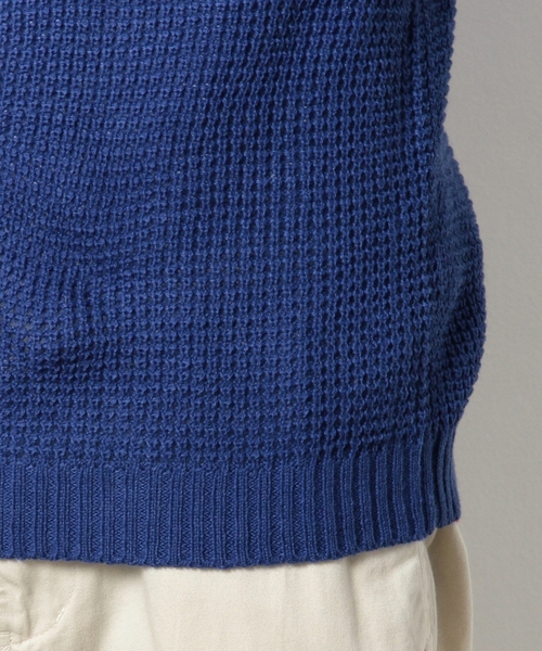 coen（コーエン）の「ワッフルニットクルーネックプルオーバー（ニット/セーター・メンズ・ホワイト/ブラック/コバルトブルー・MEDIUM/SMALL/X-LARGE/LARGE）」の5枚目の写真