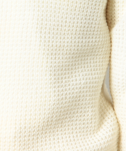 coen（コーエン）の「ワッフルニットクルーネックプルオーバー（ニット/セーター・メンズ・ホワイト/ブラック/コバルトブルー・MEDIUM/SMALL/X-LARGE/LARGE）」の4枚目の写真